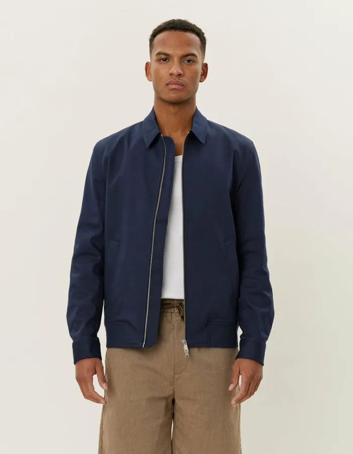 Men Les Deux JacketsCoats Como Cotton Coach Jacket 8211 Dark Navy