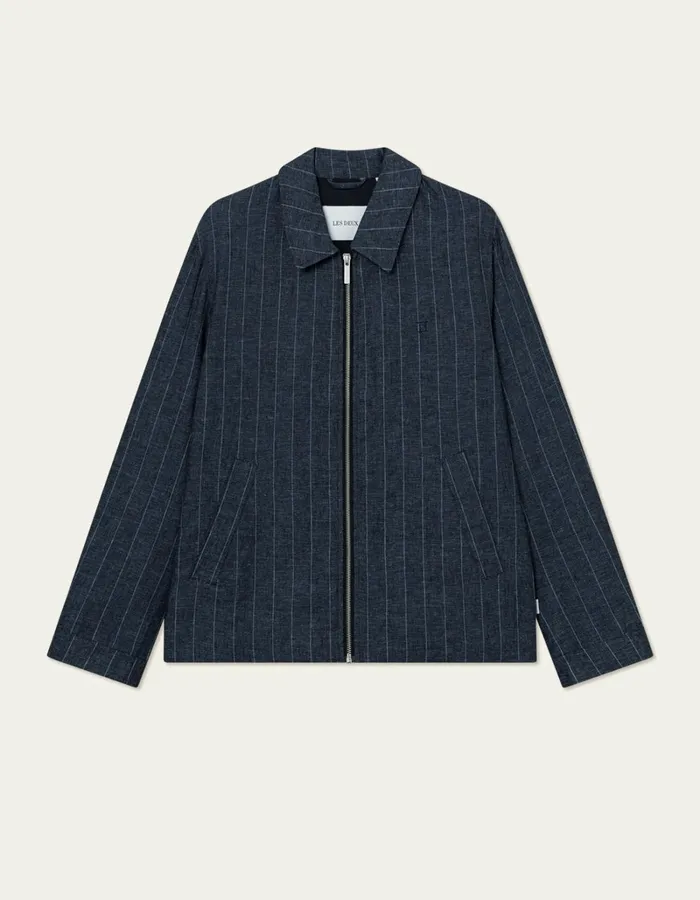 Men Les Deux JacketsCoats Constantin Coach Jacket 8211 Dark NavyIvory