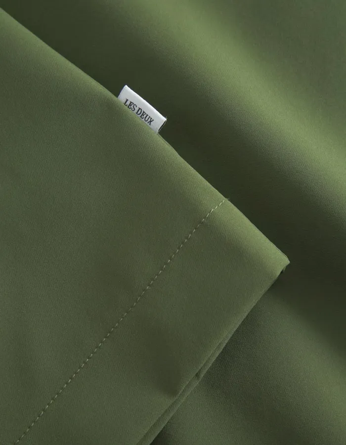 Men Les Deux JacketsCoats Idris Coach Jacket 8211 Chive Green