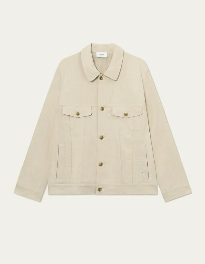 Men Les Deux JacketsCoats Micah Casual Twill Jacket 8211 Ivory
