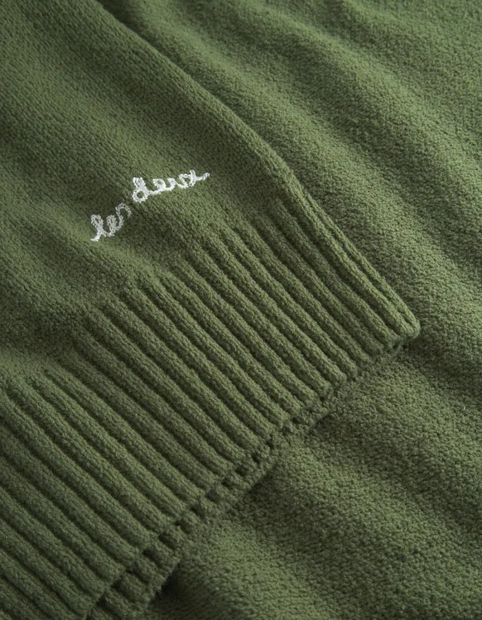 Men Les Deux Knitwear Brad Roundneck Knit 8211 Chive Green