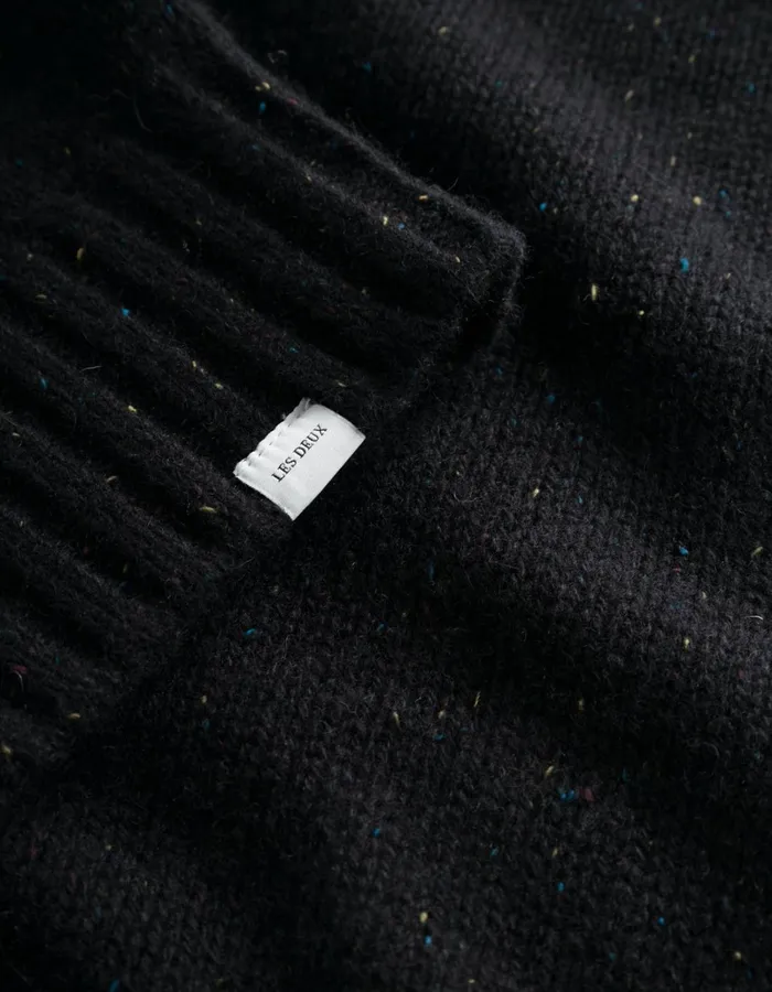 Men Les Deux Knitwear Gary Fleck Wool Roundneck 8211 BlackBlack