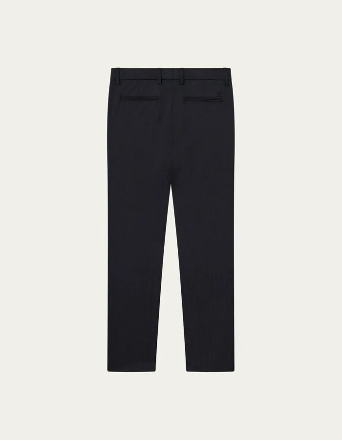 Men Les Deux Pants Como Reg Herringbone Suit Pants 8211 Dark Navy