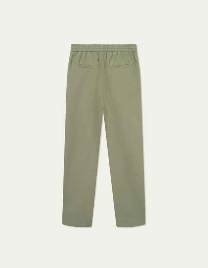 Men Les Deux Pants Patrick Linen Pants 8211 Lichen Green