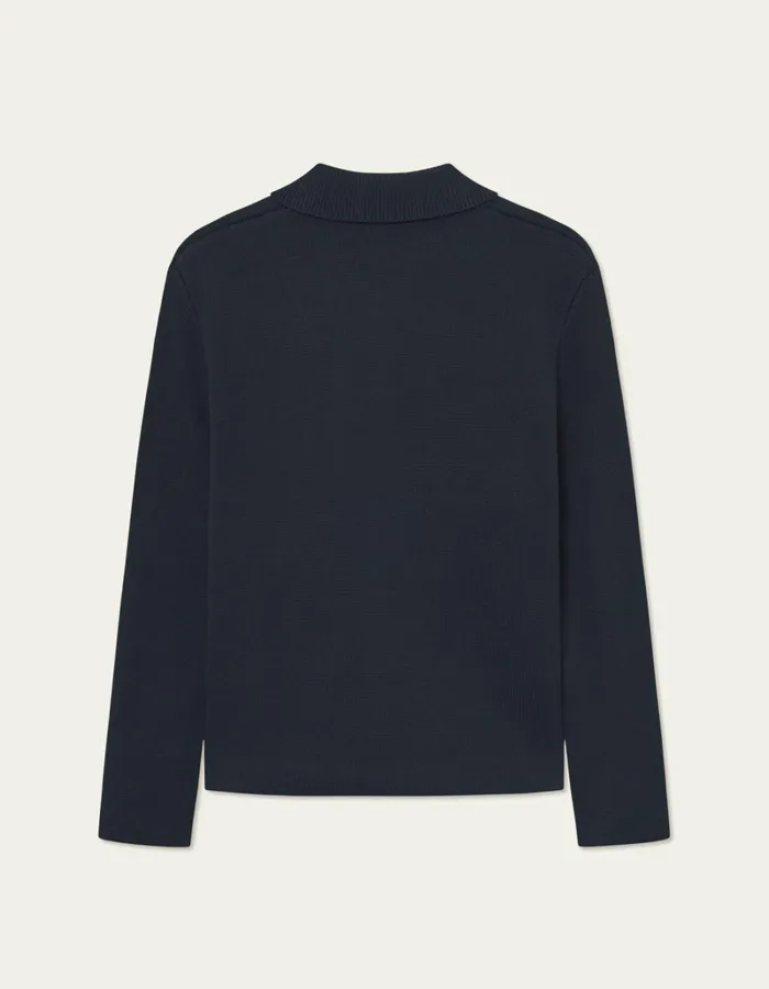 Men Les Deux ShirtsOvershirts Fischer Cotton Milano Overshirt 8211 Dark Navy