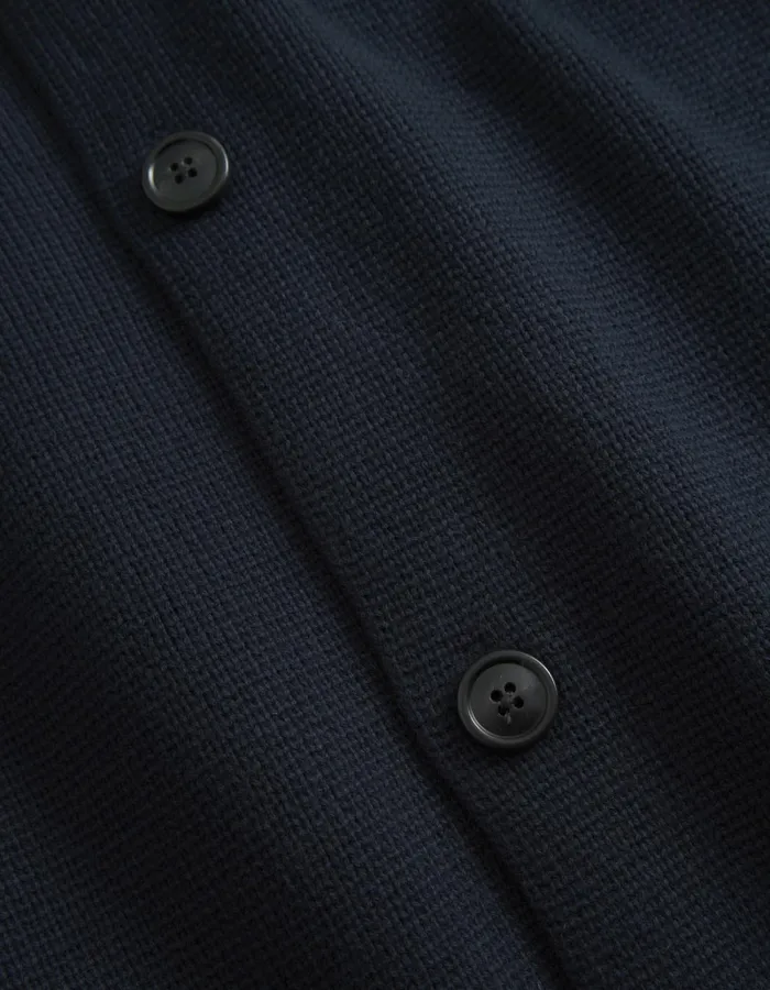 Men Les Deux ShirtsOvershirts Fischer Cotton Milano Overshirt 8211 Dark Navy