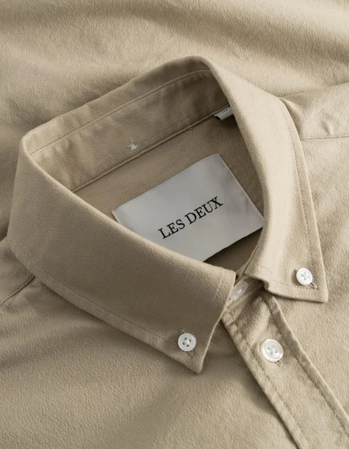 Men Les Deux ShirtsOvershirts Konrad Oxford Shirt 8211 Seasonal 8211 Light Desert Sand