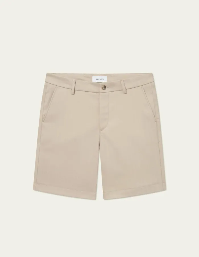 Men Les Deux Shorts Como Reg Herringbone Shorts 8211 Dark SandLight Sand