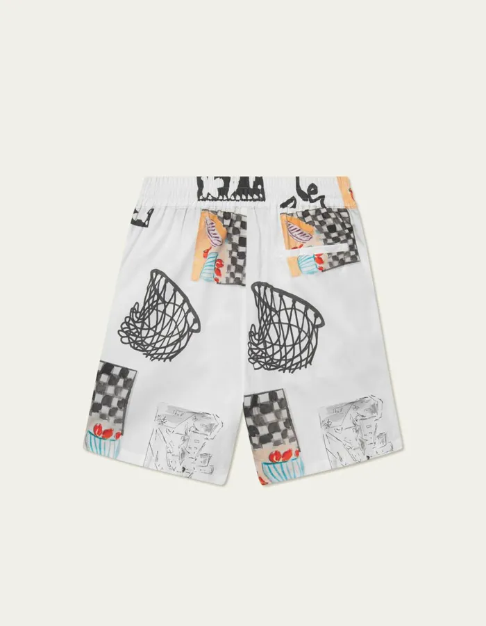 Men Les Deux Shorts Otto AOP Shorts 8211 Light Ivory