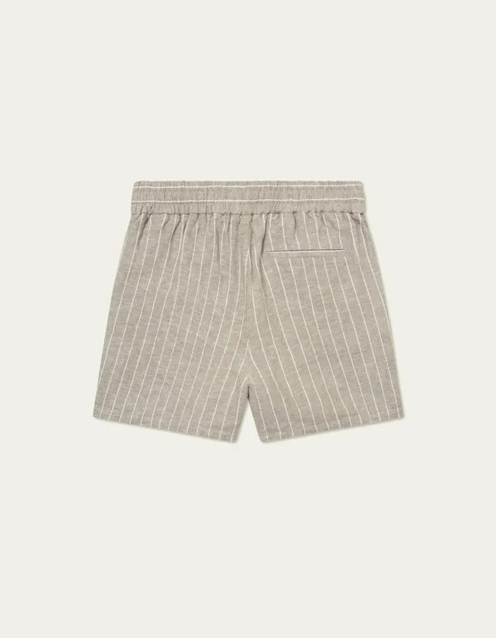 Men Les Deux Shorts Otto Linen Shorts 8211 WalnutLight Ivory