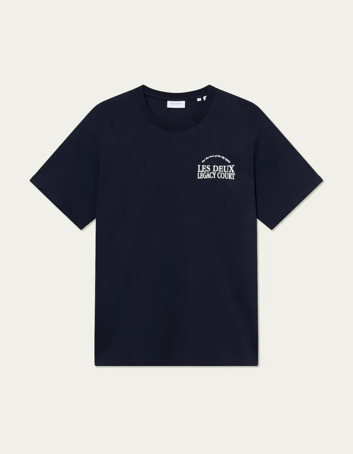 Men Les Deux Tshirts Legacy Court TShirt 8211 Dark Navy