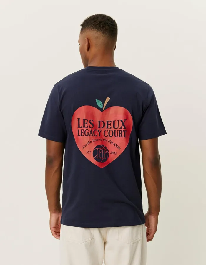 Men Les Deux Tshirts Legacy Court TShirt 8211 Dark Navy