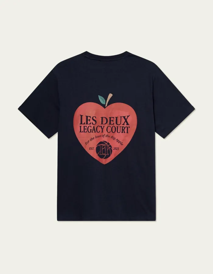 Men Les Deux Tshirts Legacy Court TShirt 8211 Dark Navy