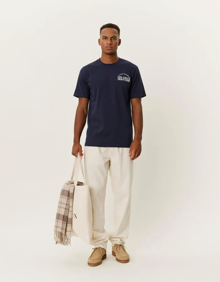 Men Les Deux Tshirts Legacy Court TShirt 8211 Dark Navy