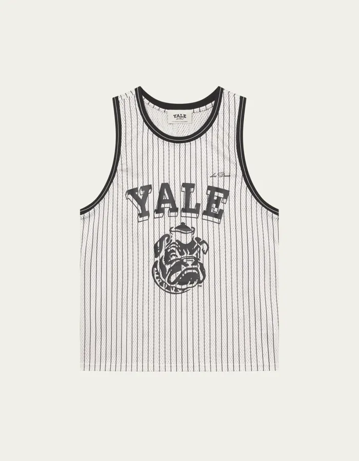 Men Les Deux Tshirts Silas Bulldog Mesh Tank Top 8211 IvoryBlack