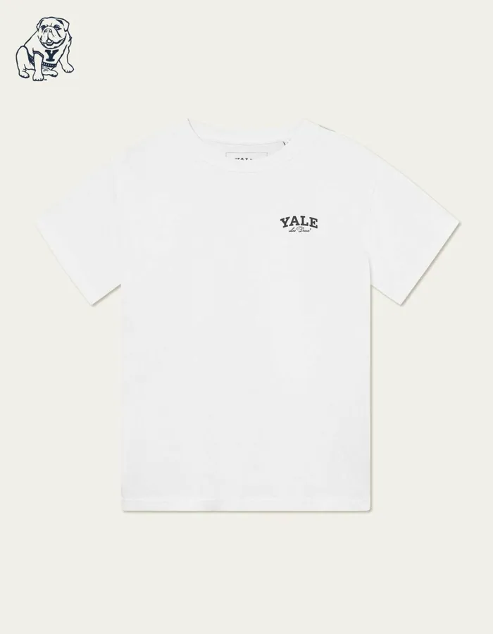 Men Les Deux Tshirts Yale Bulldog TShirt 8211 WhiteWhite