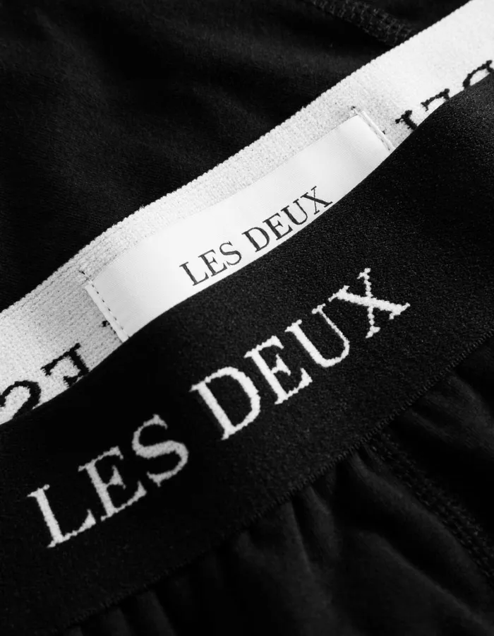 Men Les Deux Underwear Warren 2Pack Boxers 8211 BlackBlack