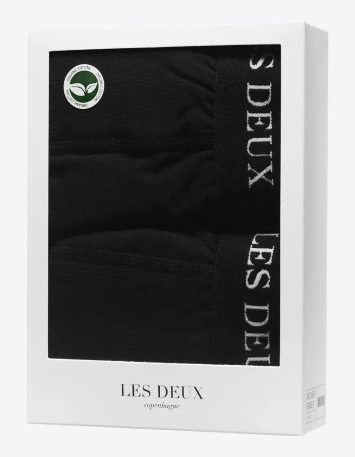 Men Les Deux Underwear Warren 2Pack Boxers 8211 BlackBlack