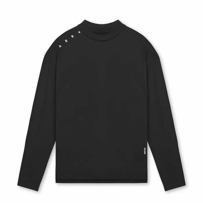 Men Long Sleeves ASRV Core Mock Neck Long Sleeve Black