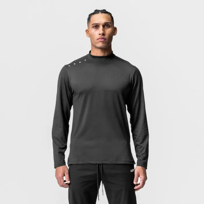 Men Long Sleeves ASRV Core Mock Neck Long Sleeve Black