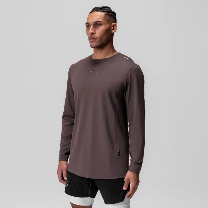 Men Long Sleeves ASRV NanoMesh Training Long Sleeve Nightshade 034space Bracket034