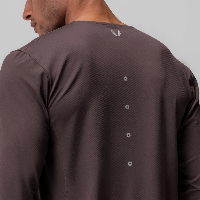 Men Long Sleeves ASRV NanoMesh Training Long Sleeve Nightshade 034space Bracket034
