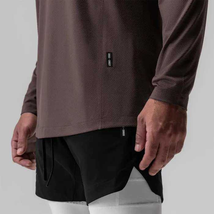 Men Long Sleeves ASRV NanoMesh Training Long Sleeve Nightshade 034space Bracket034
