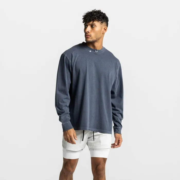 Men Long Sleeves ASRV Technical Essentials Relaxed Long Sleeve Faded Navy