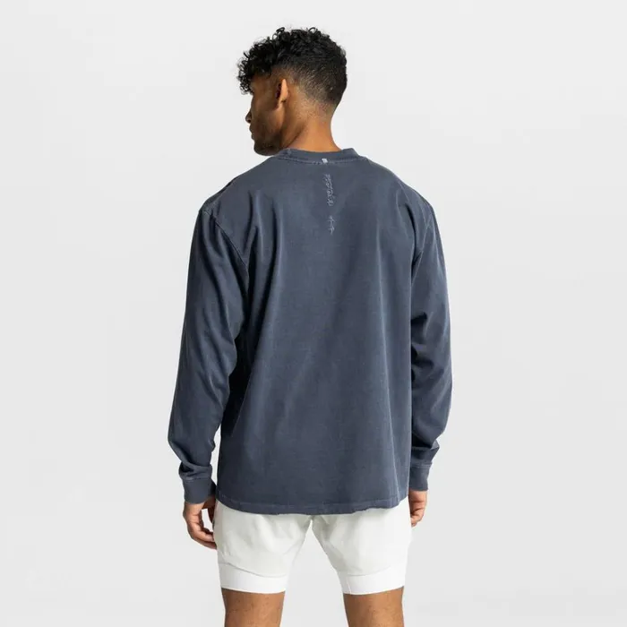 Men Long Sleeves ASRV Technical Essentials Relaxed Long Sleeve Faded Navy