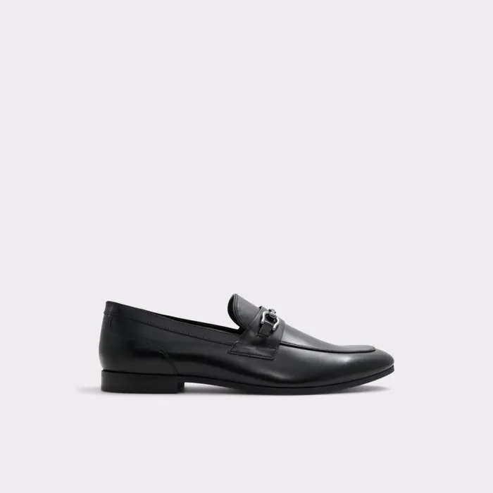 Men Marinho Open Black Leather Smooth Aldo Loafers and SlipOns