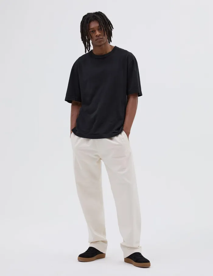 Men Mhl Wide Leg Jogger Off White Margaret Howell Trousers