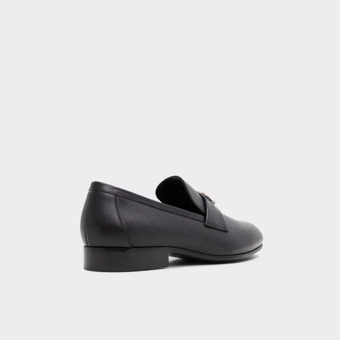 Men Montecarlo Black Leather Embossed Aldo Loafers and SlipOns Men Montecarlo Black Leather Embossed Aldo Loafers and SlipOns