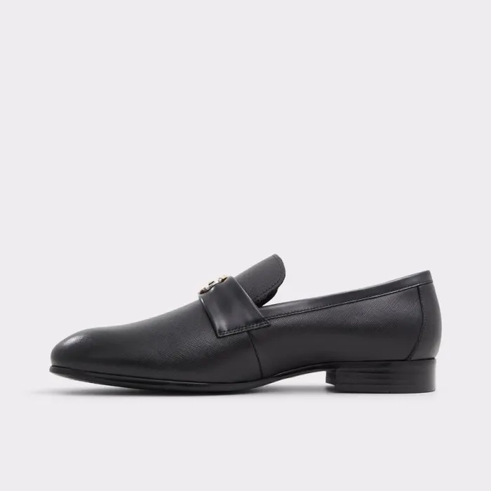 Men Montecarlo Black Leather Embossed Aldo Loafers and SlipOns Men Montecarlo Black Leather Embossed Aldo Loafers and SlipOns