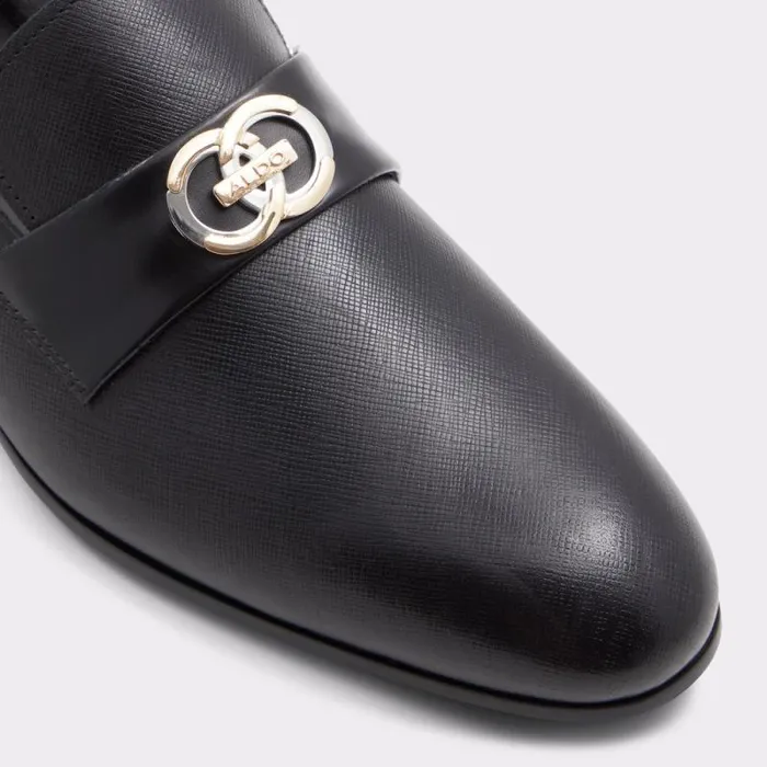 Men Montecarlo Black Leather Embossed Aldo Loafers and SlipOns Men Montecarlo Black Leather Embossed Aldo Loafers and SlipOns