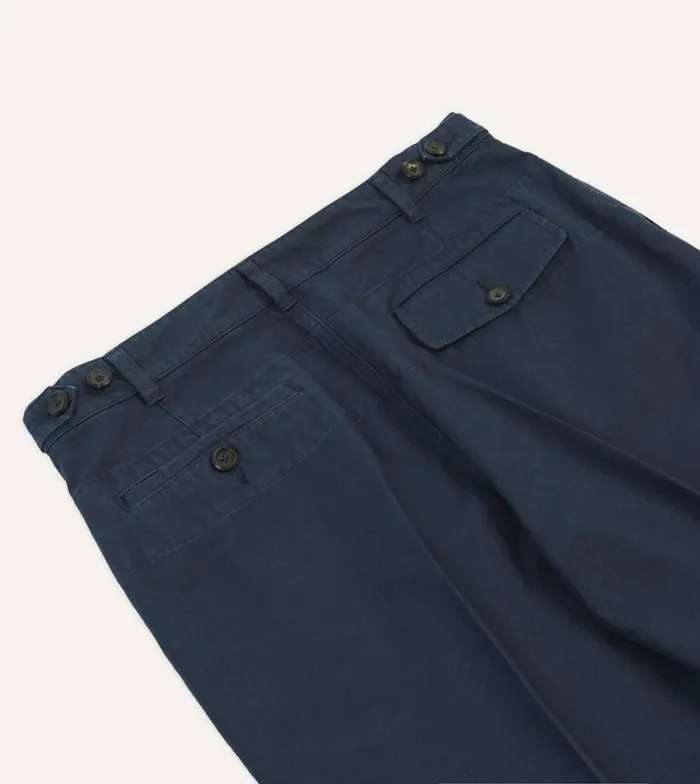 Men Navy Cotton Canvas Games Trousers Drake039s Trousers