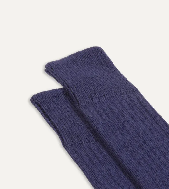 Men Navy Cotton Sports Socks Drake039s Socks