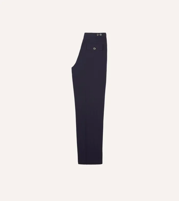 Men Navy Seersucker Games Trousers Drake039s Trousers