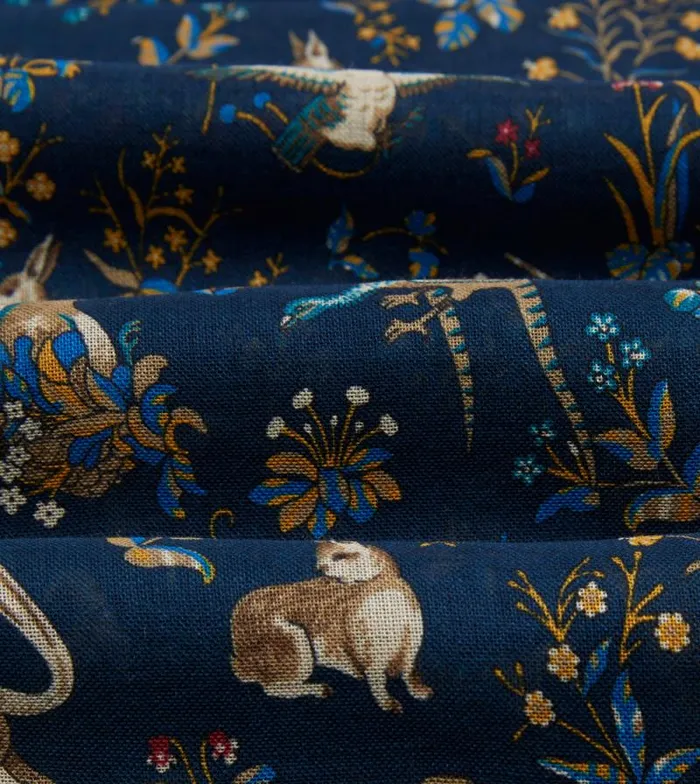 Men Navy Unicorn Print WoolSilk Scarf Drake039s Scarves