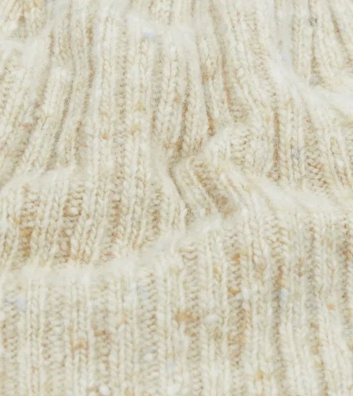 Men Oatmeal Donegal Ribbed Merino Knit Cap Drake039s Hats