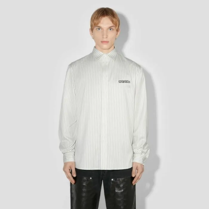 Men Office Pinstripe Shirt MISBHV Tops