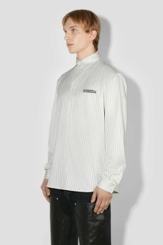 Men Office Pinstripe Shirt MISBHV Tops