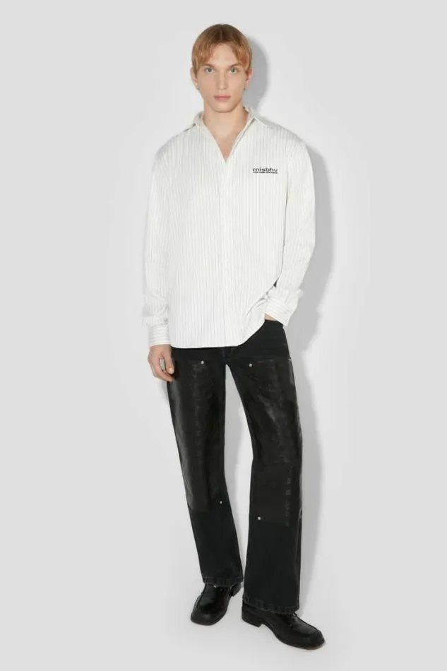 Men Office Pinstripe Shirt MISBHV Tops