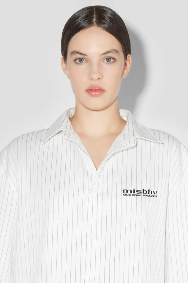 Men Office Pinstripe Shirt MISBHV Tops