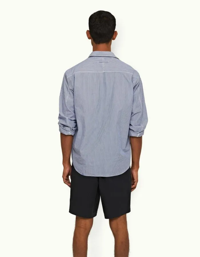 Men Orlebar Brown Day Shorts Aston Pleated Night Iris