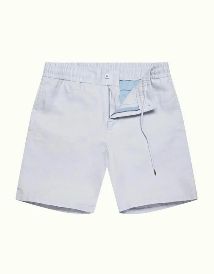 Men Orlebar Brown Day Shorts Cornell Linen Light Island Sky