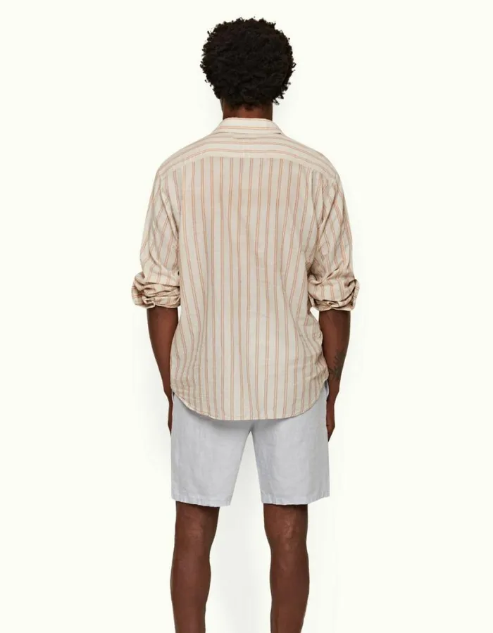 Men Orlebar Brown Day Shorts Cornell Linen Light Island Sky