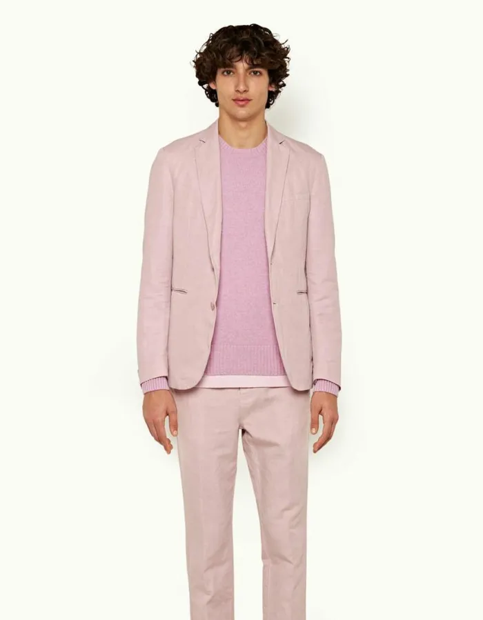 Men Orlebar Brown Jackets and Outerwear Ullock Linen Conch Pink