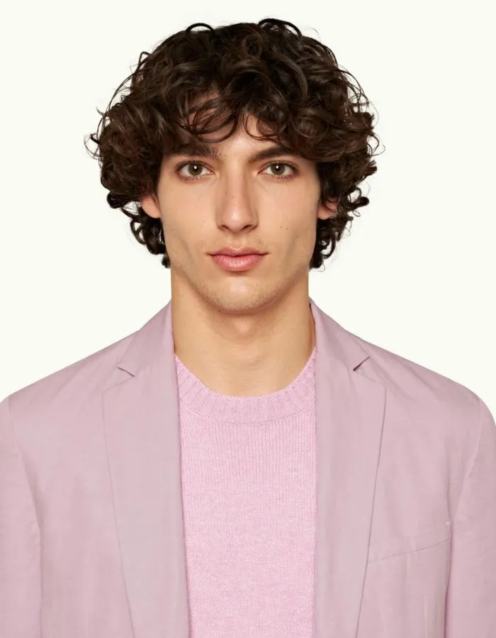 Men Orlebar Brown Jackets and Outerwear Ullock Linen Conch Pink