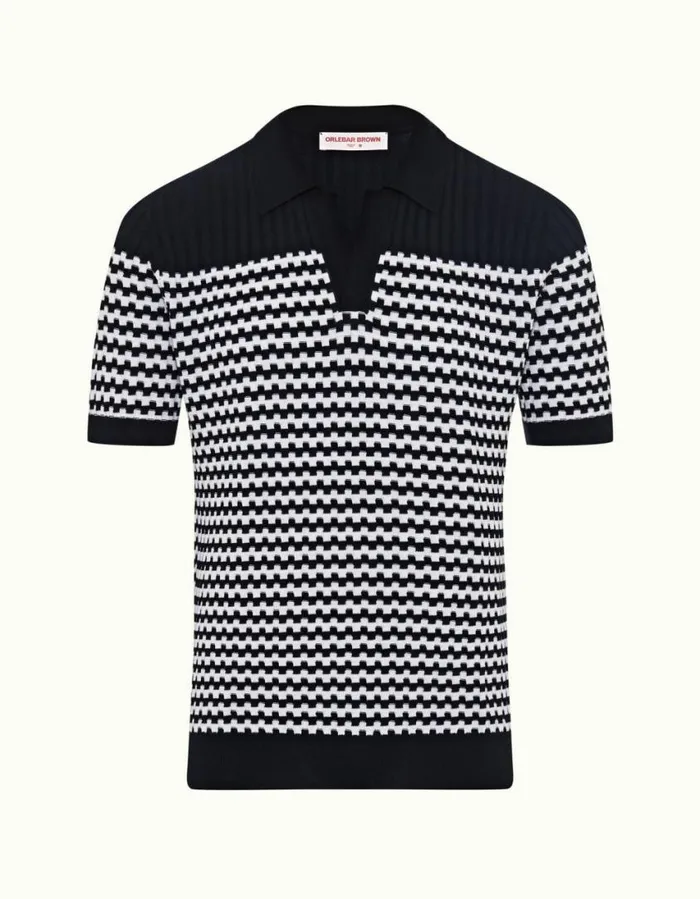 Men Orlebar Brown Polo Shirts Canet Night Iris