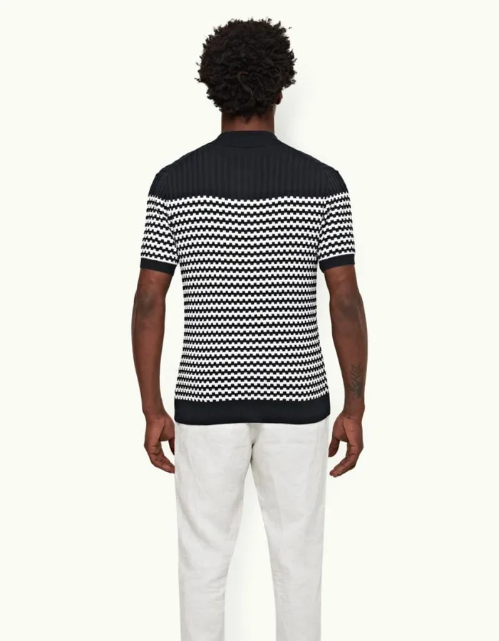 Men Orlebar Brown Polo Shirts Canet Night Iris